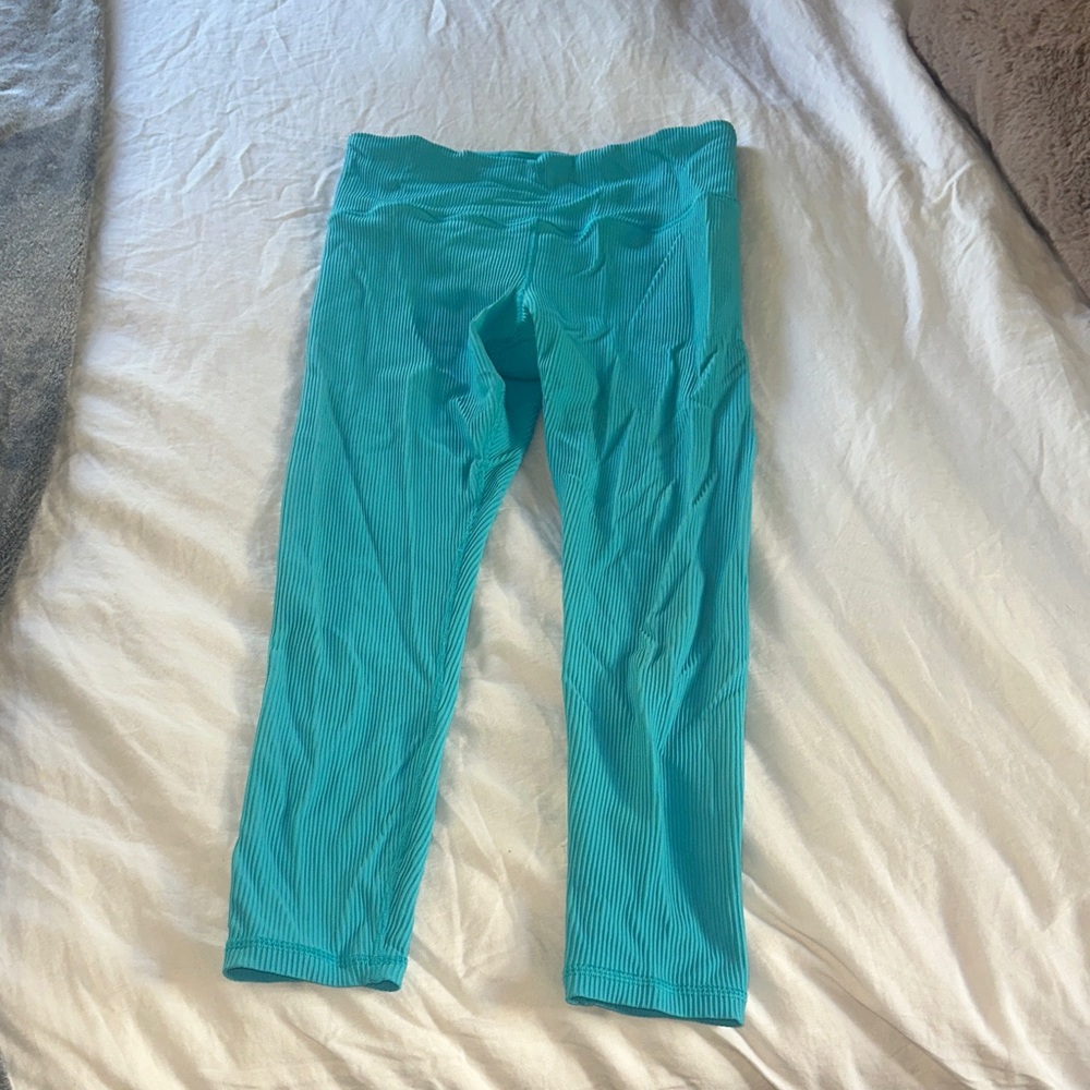 Elation Ultra High Rise Tight - Ribbed Bora Bora Color - Picture 2 of 4